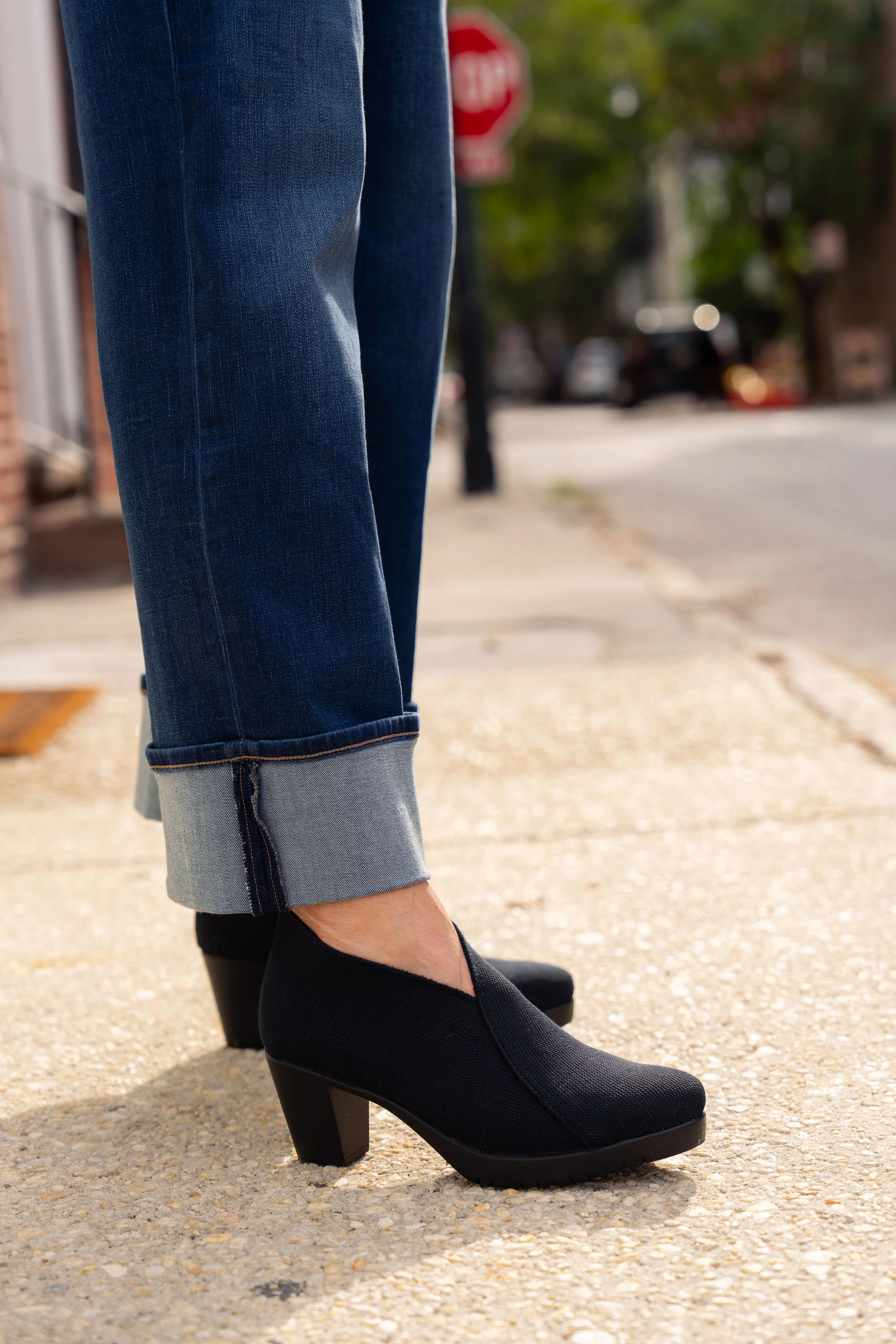 Jill V-Cut Block Heel Bootie - Image 10